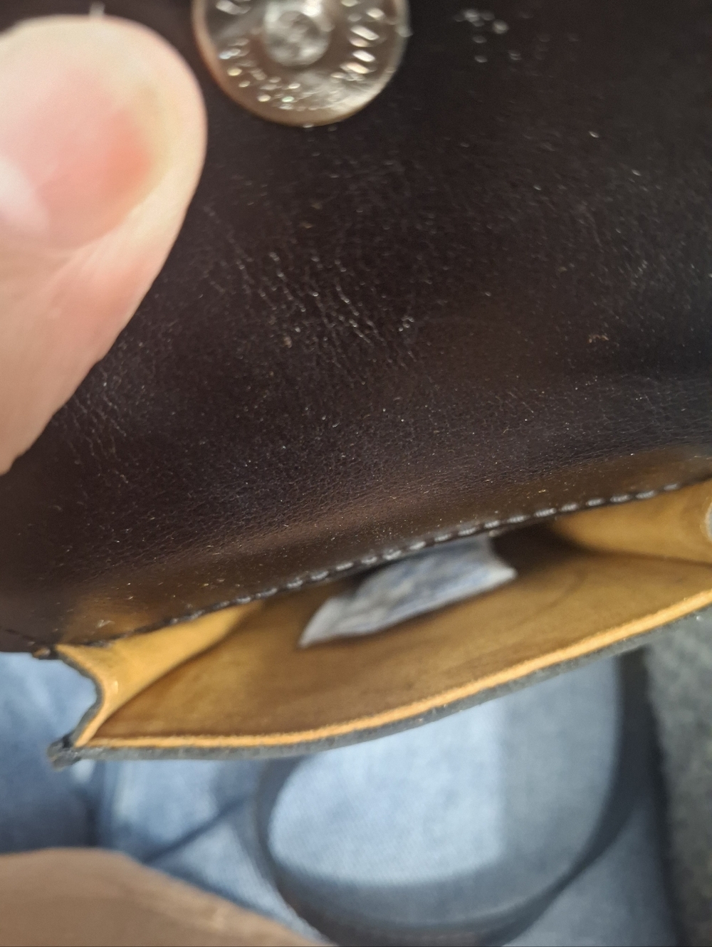 PATRICIA NASH Black Leather Crossbody Phone Pouch - Picture 7 of 7